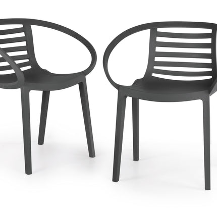 Anthracite Polypropylene Armchair | 64 x 56 x 77 cm