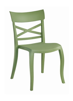 Olive Polypropylene Chair | 49 x 55 x 84 cm