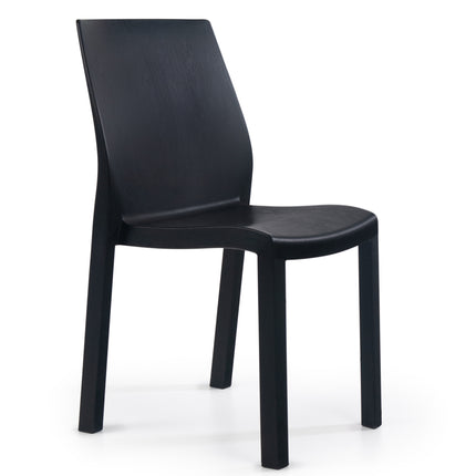 Black Polypropylene Chair | 47 x 53.5 x 84.5 cm