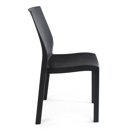 Black Polypropylene Chair | 47 x 53.5 x 84.5 cm