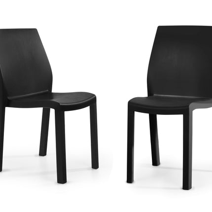 Black Polypropylene Chair | 47 x 53.5 x 84.5 cm