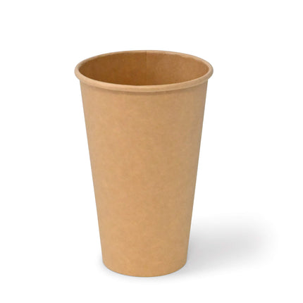 Single Wall Paper Cup 16 oz in Kraft Color | 50 Pieces / Pack