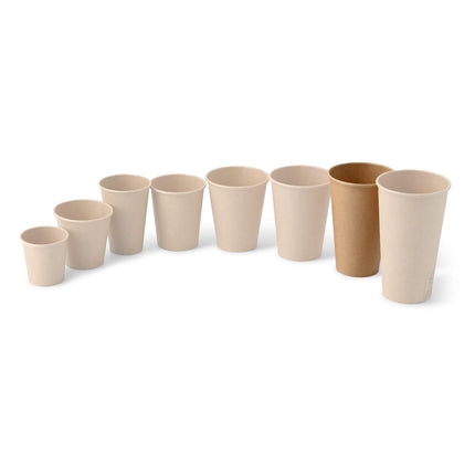 Single Wall Paper Cup 16 oz in Kraft Color | 50 Pieces / Pack