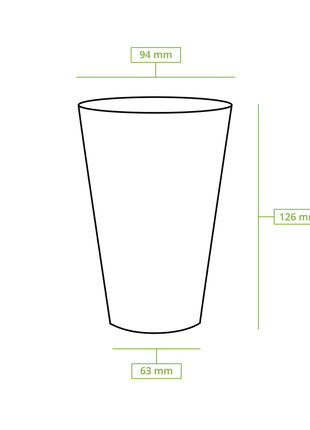 Ποτήρι Πλαστικό 400 ml σε Διάφανο Χρώμα | 50 Τεμάχια / Πακέτο