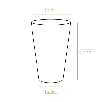 Ποτήρι Πλαστικό 500 ml σε Διάφανο Χρώμα | 50 Τεμάχια / Πακέτο