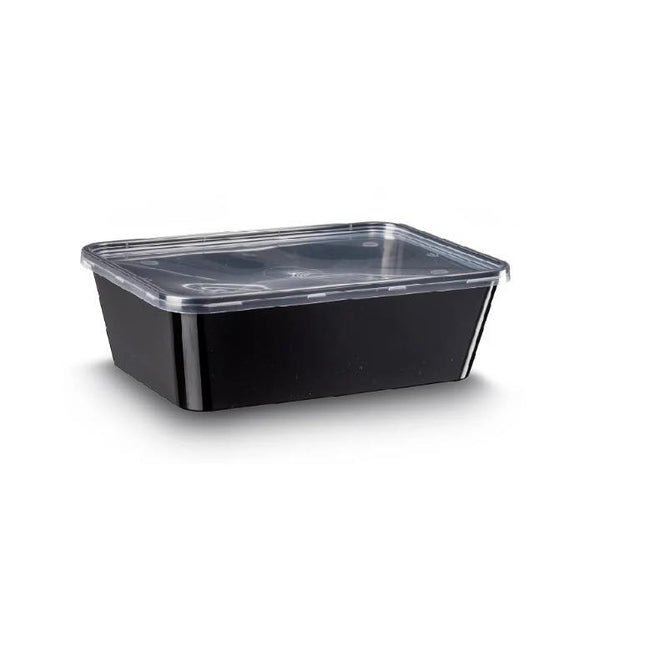 Microwave Container 750 ml with Flat Lid | 50 Pieces / Pack