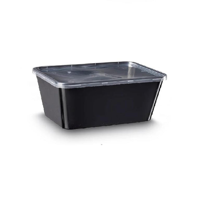 Microwave Container 1000 ml with Flat Lid | 50 Pieces / Pack