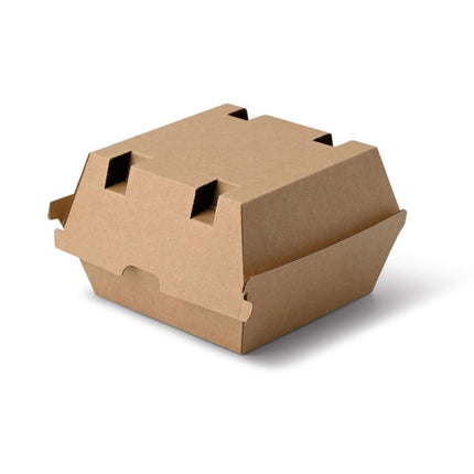 Κουτί Take Away Burger 13 x 14 x 8 cm σε Kraft Χρώμα | 50 Τεμάχια / Πακέτο