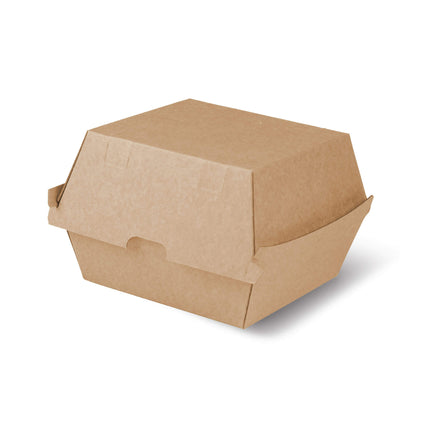 Κουτί Take Away Burger 13 x 14 x 8 cm σε Kraft Χρώμα | 50 Τεμάχια / Πακέτο