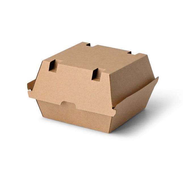 Κουτί Take Away Burger 16,8 x 15,8 x 9,8 cm σε Kraft Χρώμα | 50 Τεμάχια / Πακέτο