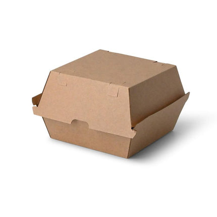 Κουτί Take Away Burger 16,8 x 15,8 x 9,8 cm σε Kraft Χρώμα | 50 Τεμάχια / Πακέτο