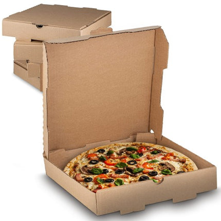 Pizza Box 22 x 22 x 4 cm in Style 1 Design | 100 Pieces / Pack