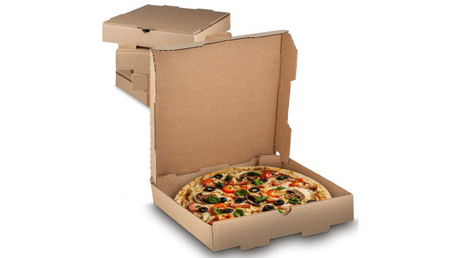 Pizza Box 22 x 22 x 4 cm in Style 1 Design | 100 Pieces / Pack