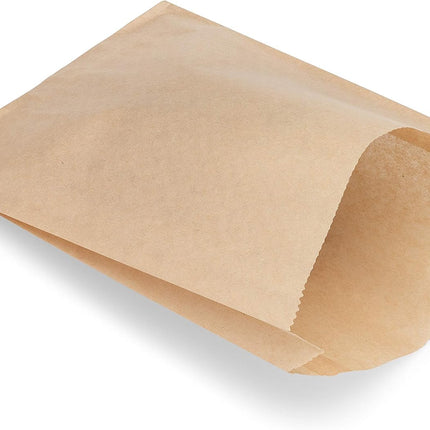 Paper Packaging for Sandwich Medium 14 x 14.5 x 3 cm in Kraft Color | 10 Kg / Package