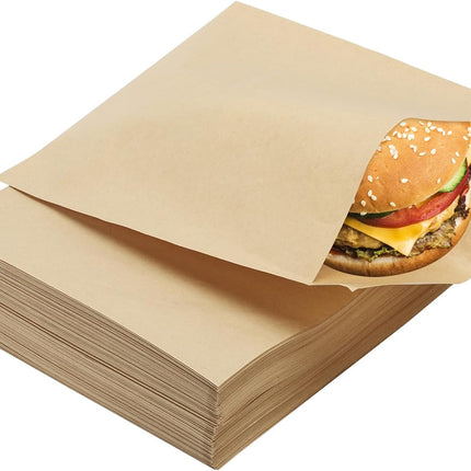 Paper Packaging for Sandwich Medium 14 x 14.5 x 3 cm in Kraft Color | 10 Kg / Package