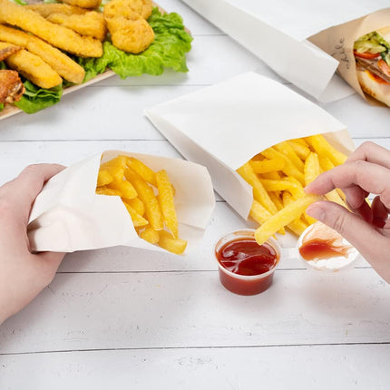 Paper Packaging for French Fries 11.5 x 10 cm in White Color | 3000 Pieces / Package