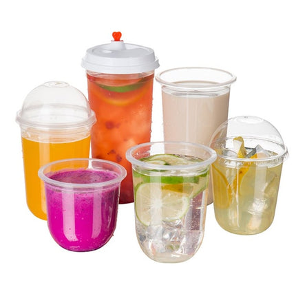 U-Shape Plastic Cup 330 ml in Transparent Color | 50 Pieces / Pack