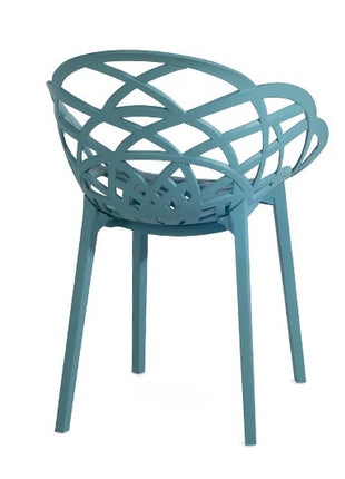 Armchair Polycarbonate Blue | 59 x 60 x 83 cm